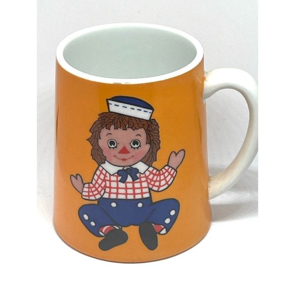 Vintage 1971 Schmid Bros. Inc. Musical Raggedy Andy Porcelain Coffee Mug - Picture 2 of 9